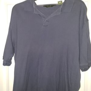 Eddie bauer's soft pique polo shirt navy sz lg